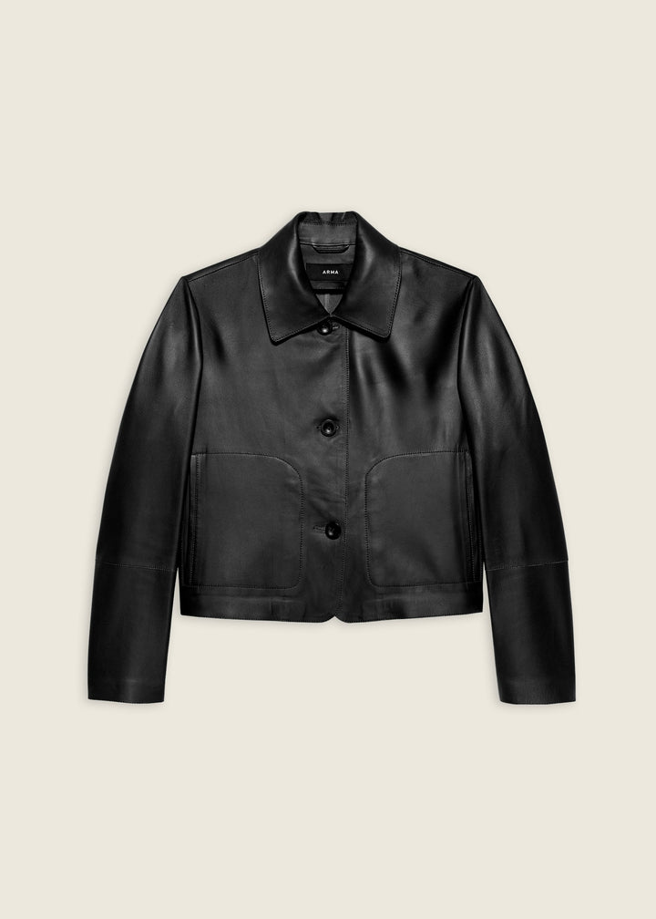 Arma - Emy Black Classic Leather Jacket