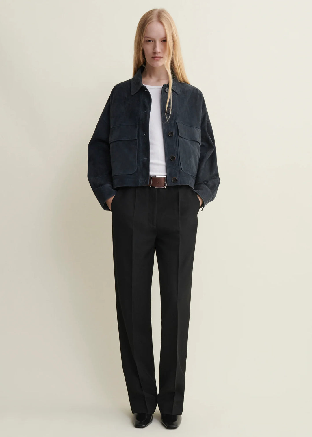 Arma - Miri Suede Jacket Dark Navy