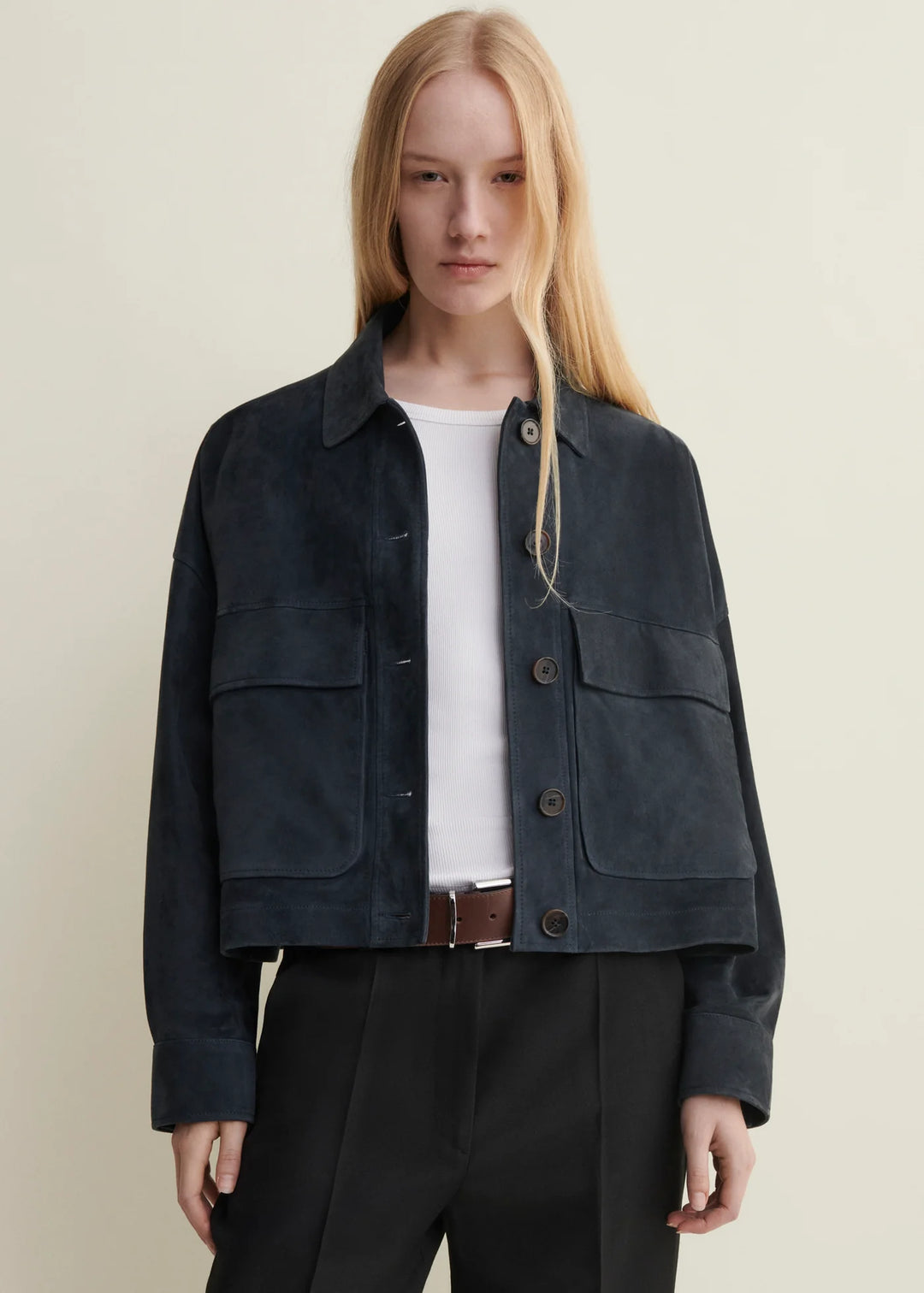 Arma - Miri Suede Jacket Dark Navy