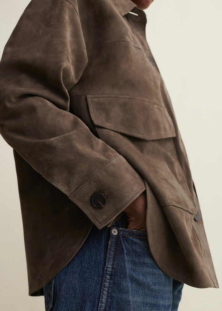 ARMA - Kaylee Suede Overshirt in Soil