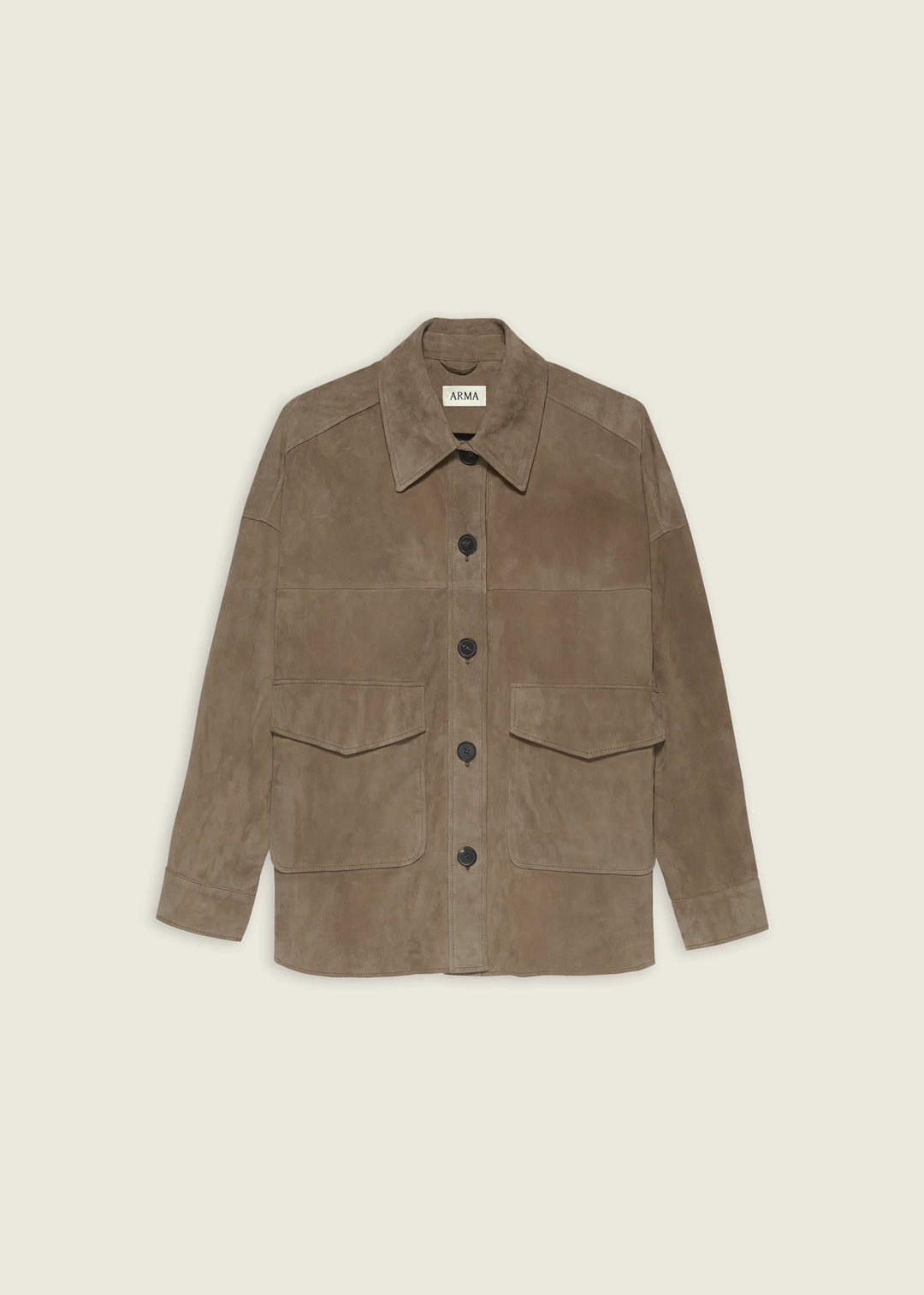 ARMA - Kaylee Suede Overshirt in Soil
