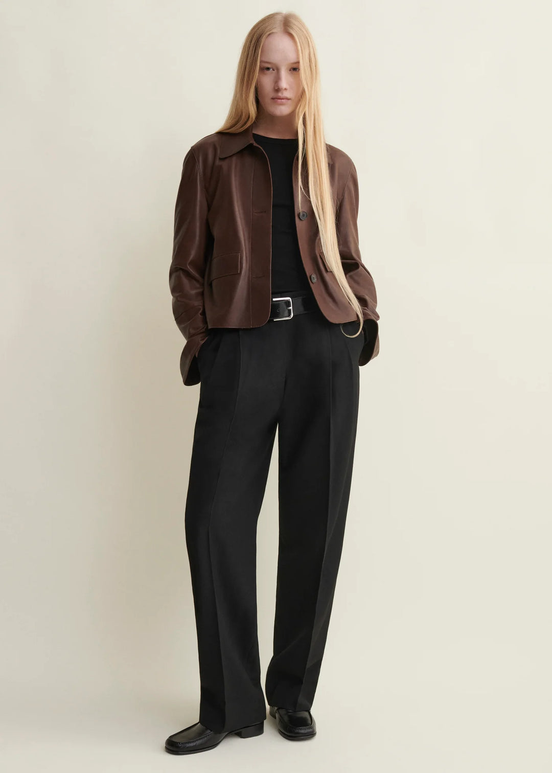 ARMA - Fem Vintage Leather Jacket Mud Brown