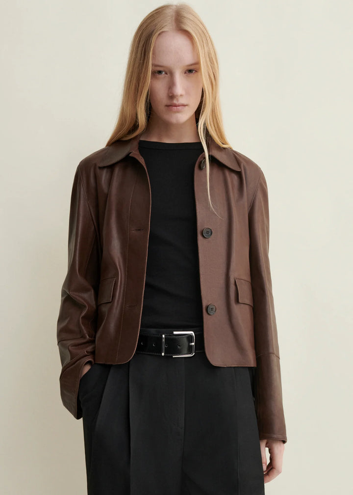 ARMA - Fem Vintage Leather Jacket Mud Brown