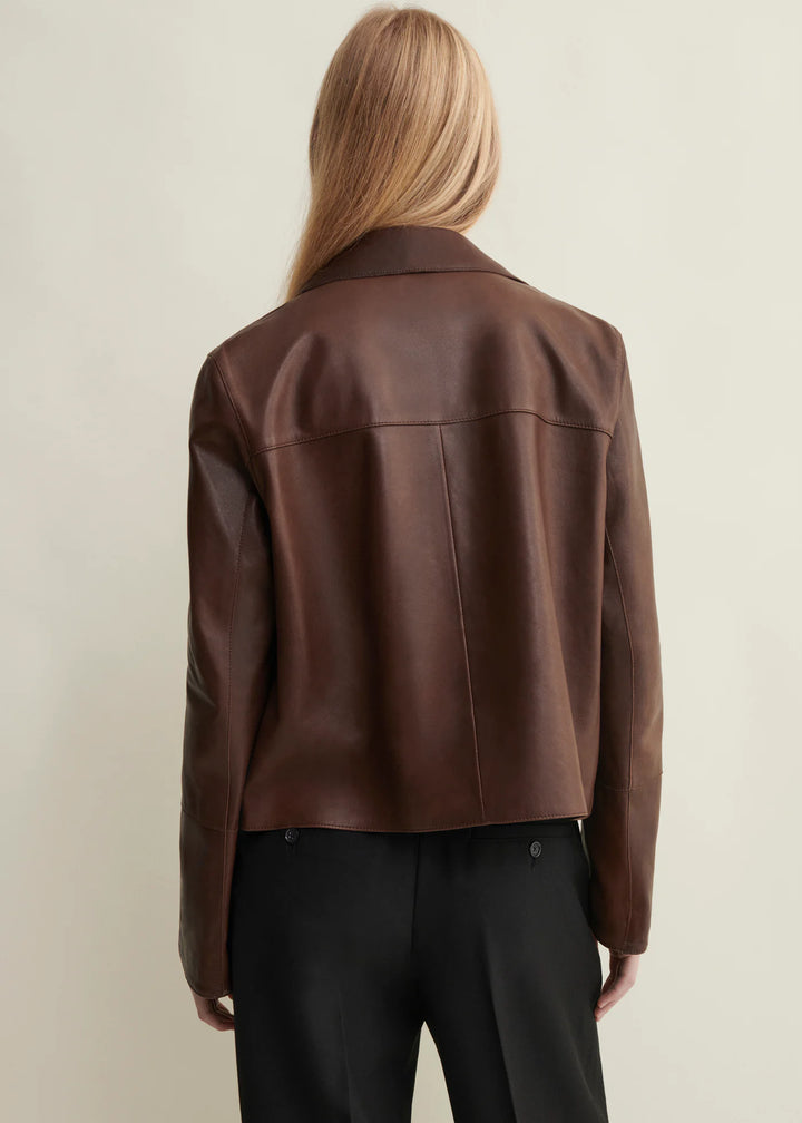 ARMA - Fem Vintage Leather Jacket Mud Brown