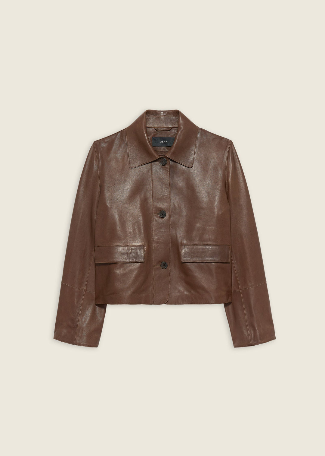 ARMA - Fem Vintage Leather Jacket Mud Brown