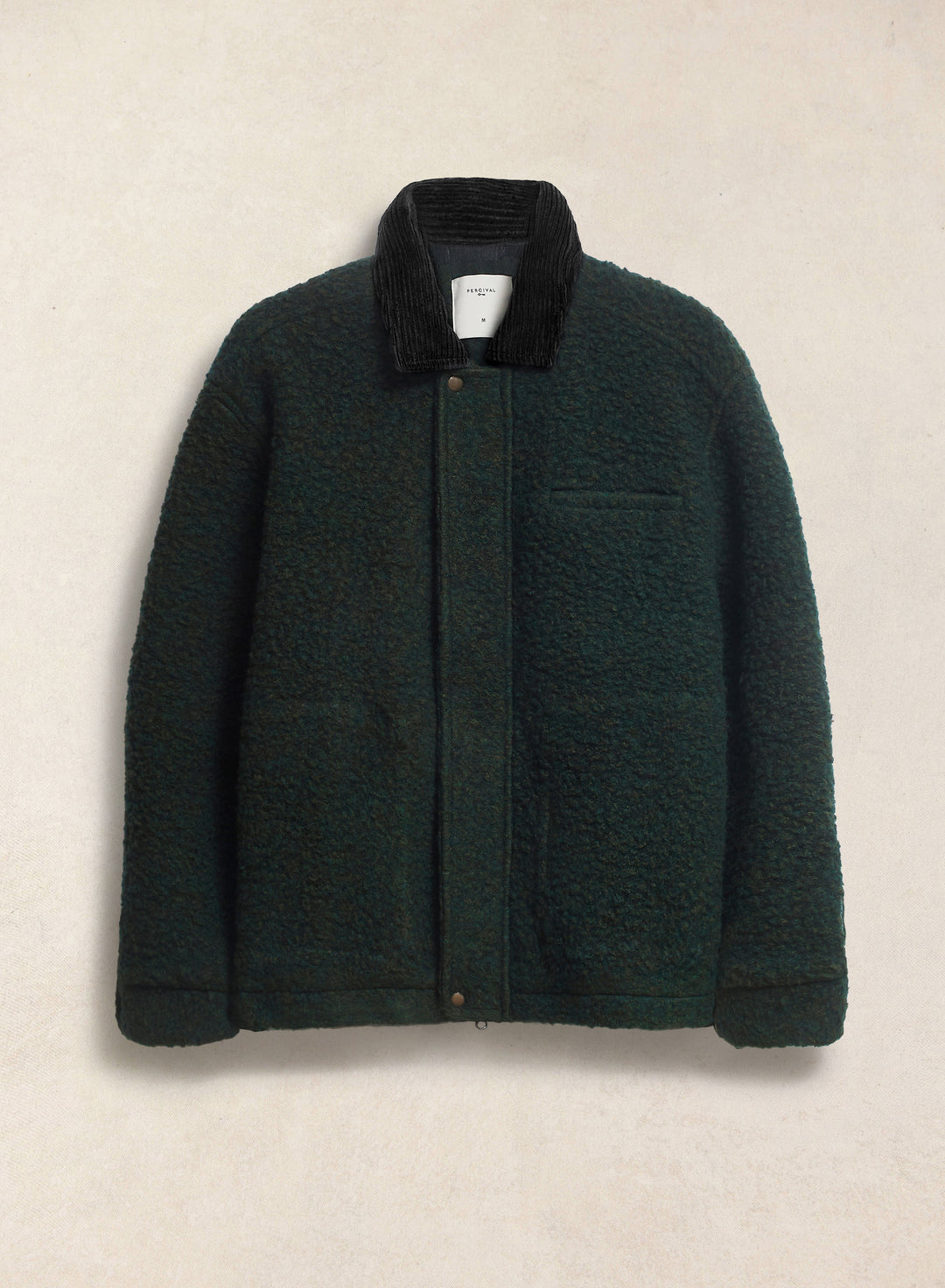 Percival Murrey jacket in forest green flat lay