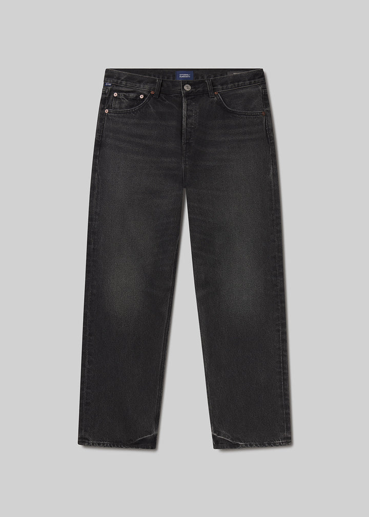 Beau Relaxed Straight Jean in Washed Onyx flat lay