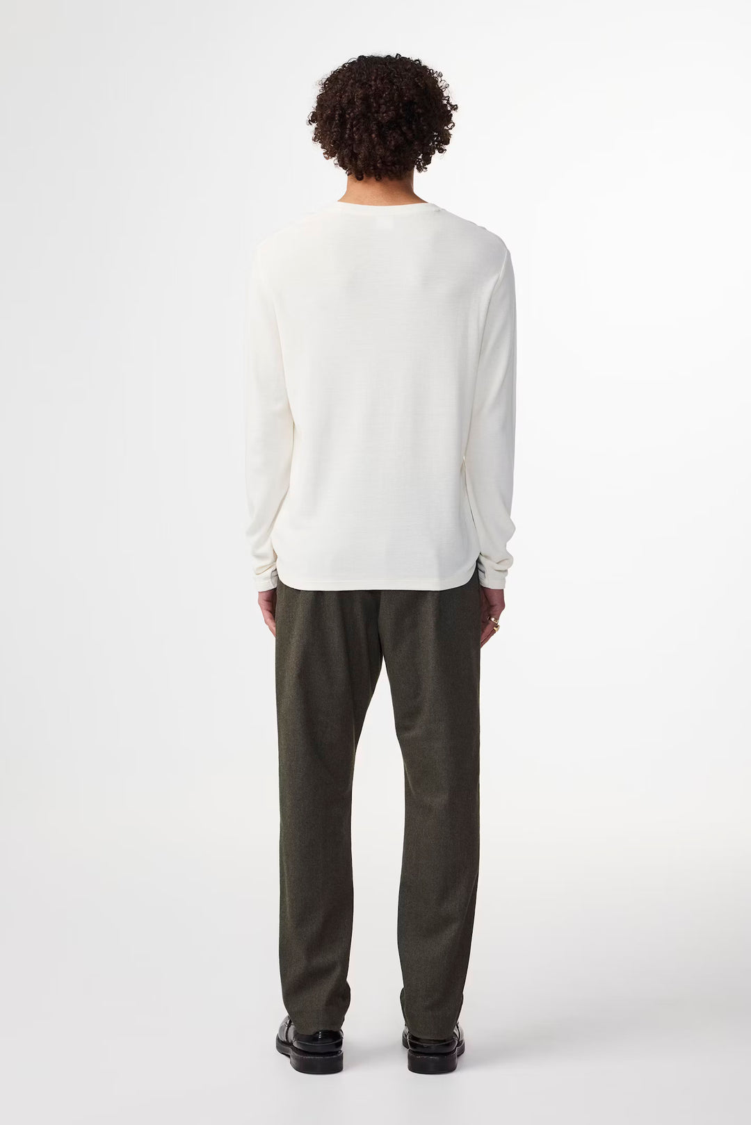 NN. 07 - Clive Waffle Knit Tee in Egg White