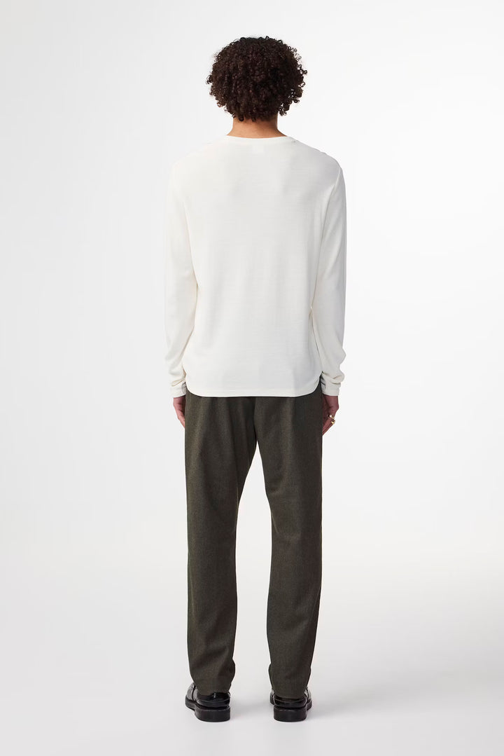 NN. 07 - Clive Waffle Knit Tee in Egg White