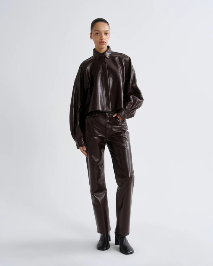 Agolde - Agnes Shirt in Maderas Vegan Leather