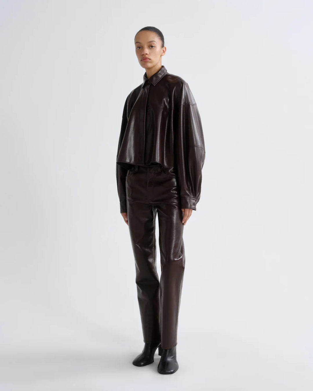 Agolde - Agnes Shirt in Maderas Vegan Leather