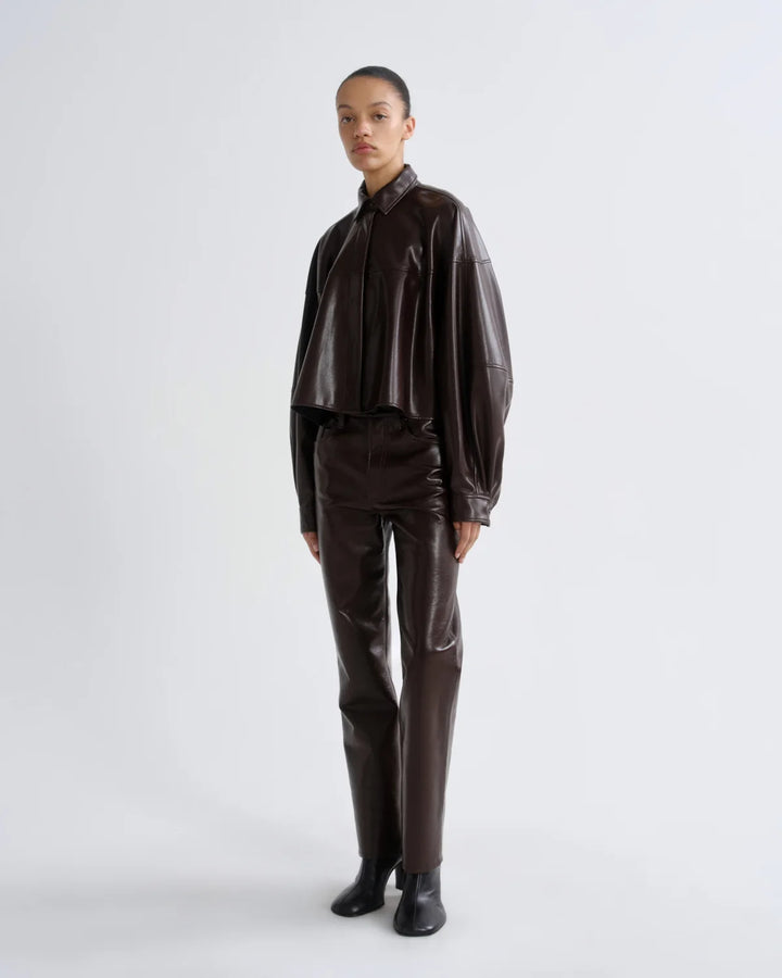 Agolde - Agnes Shirt in Maderas Vegan Leather