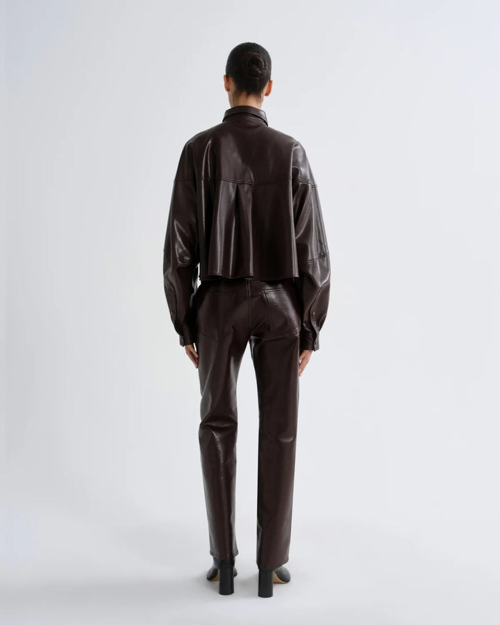 Agolde - Agnes Shirt in Maderas Vegan Leather