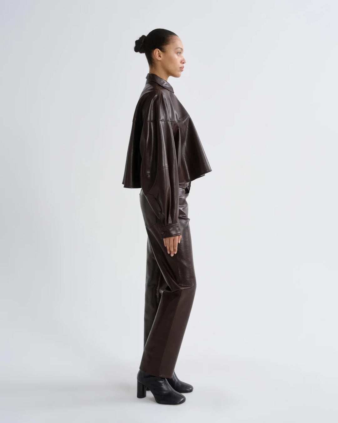 Agolde - Agnes Shirt in Maderas Vegan Leather