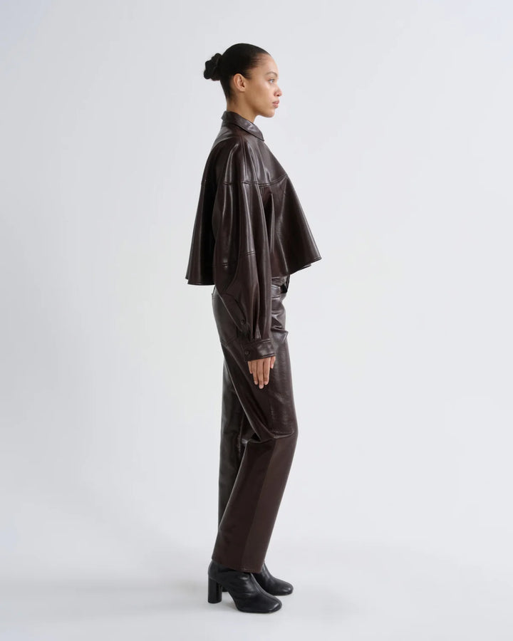 Agolde - Agnes Shirt in Maderas Vegan Leather