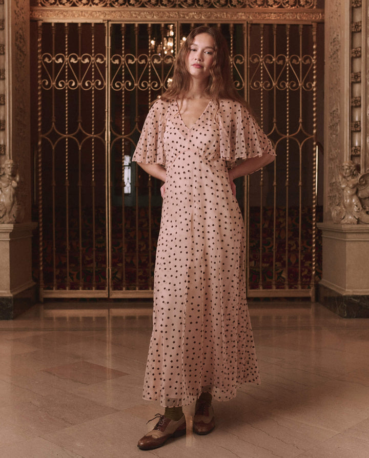 THE GREAT. - Pink Dot Festal Dress