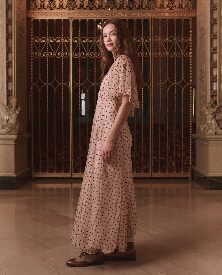 THE GREAT. - Pink Dot Festal Dress