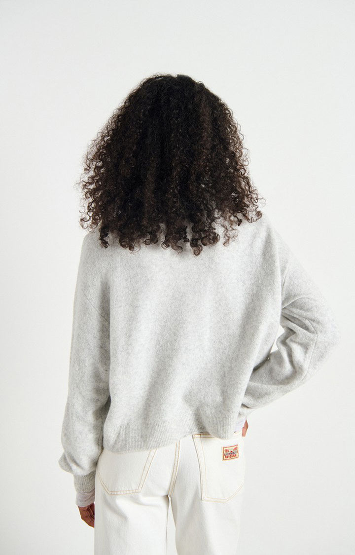 American Vintage - Heather Grey Damsville Crewneck Cardigan