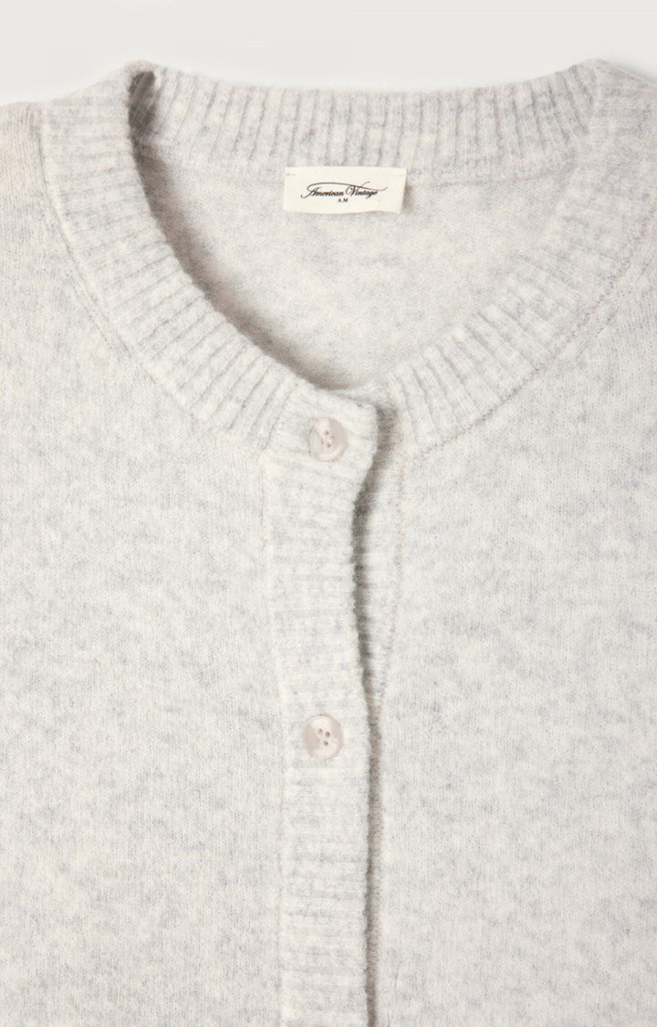 American Vintage - Heather Grey Damsville Crewneck Cardigan