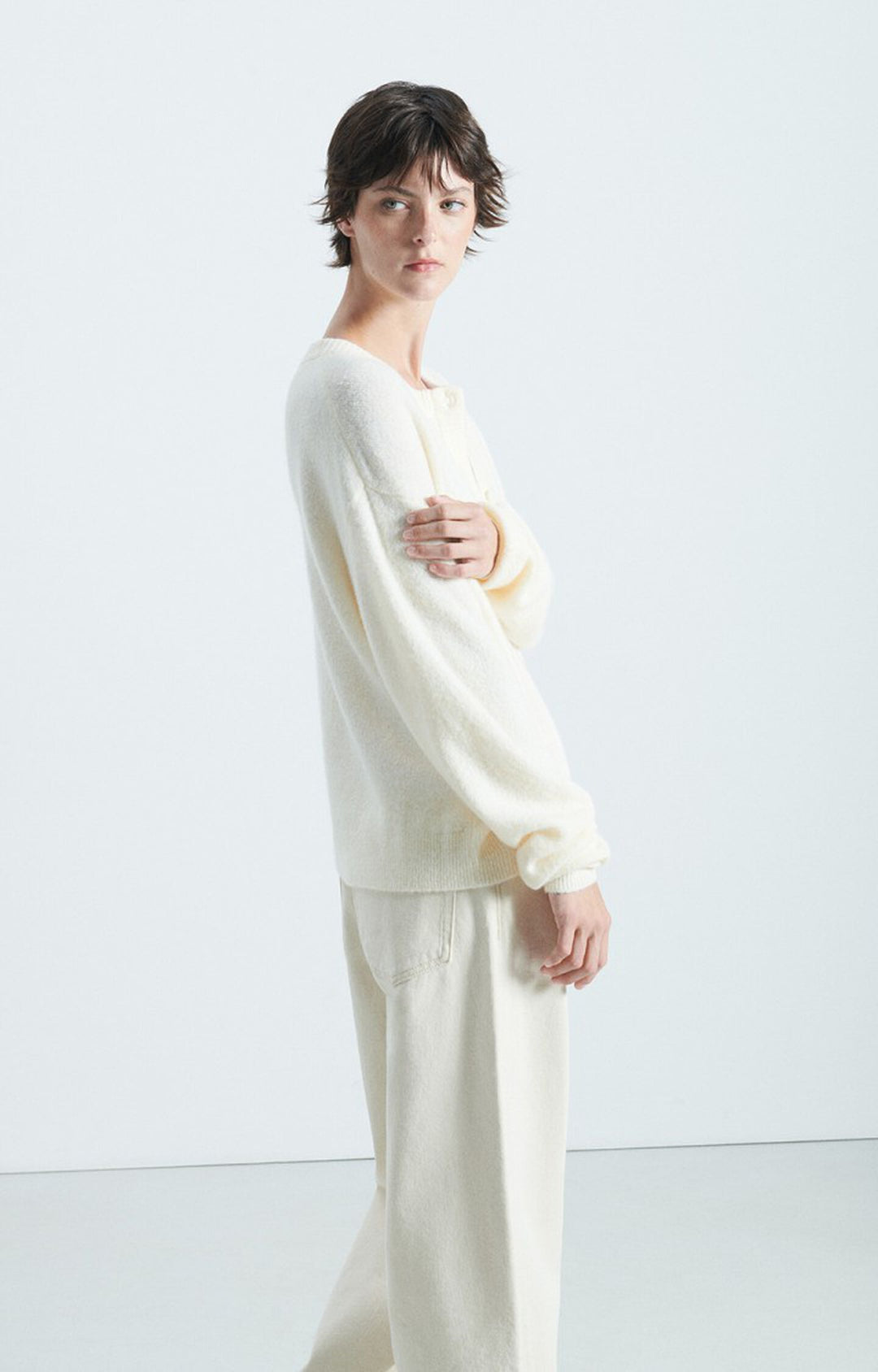 American Vintage - Melange Pannacotta Damsville Crewneck Cardigan