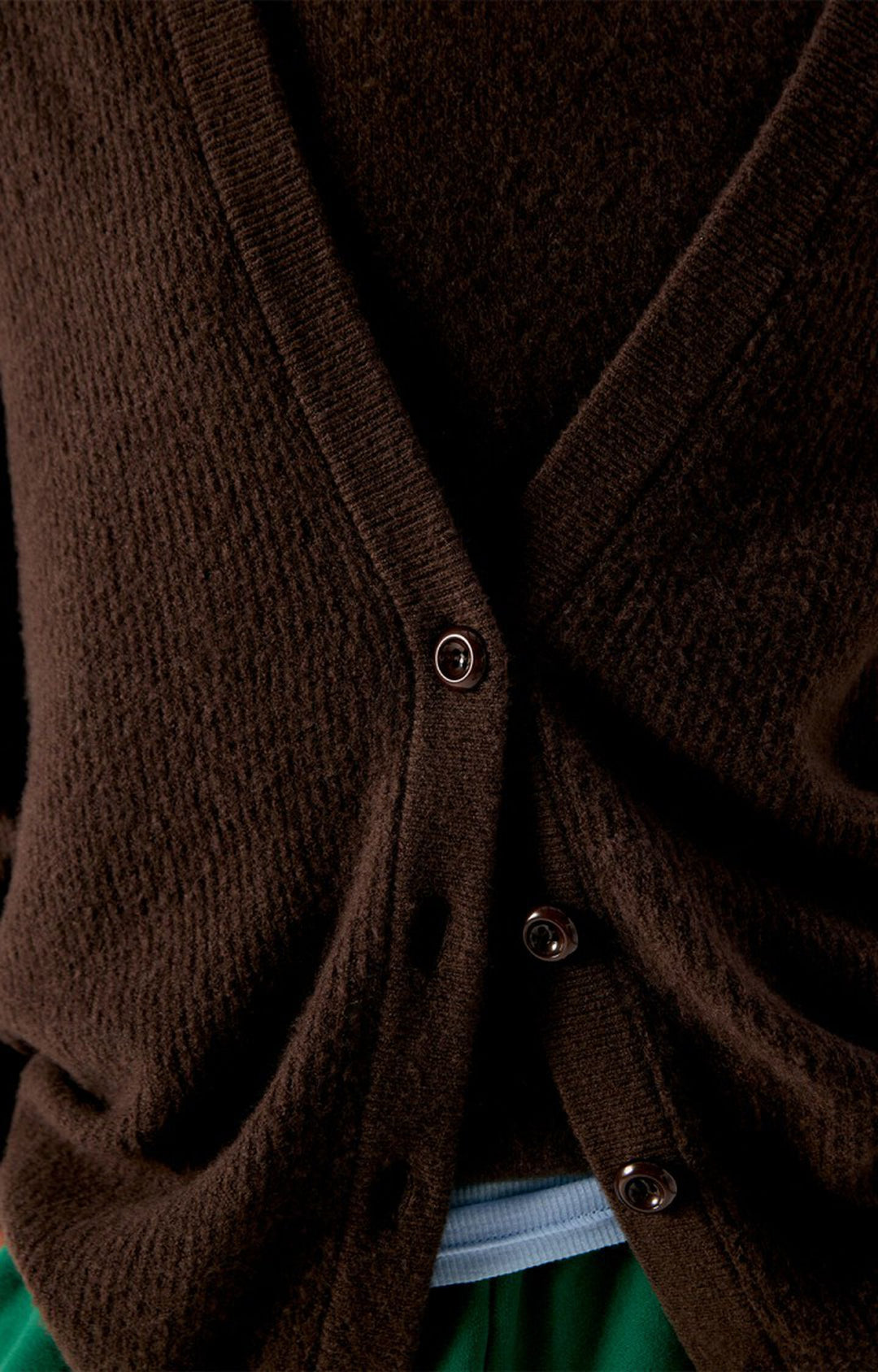 American Vintage - Damsville V-Neck Cardigan - Melange Brown