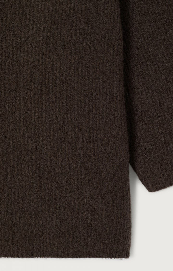 American Vintage - Damsville V-Neck Cardigan - Melange Brown