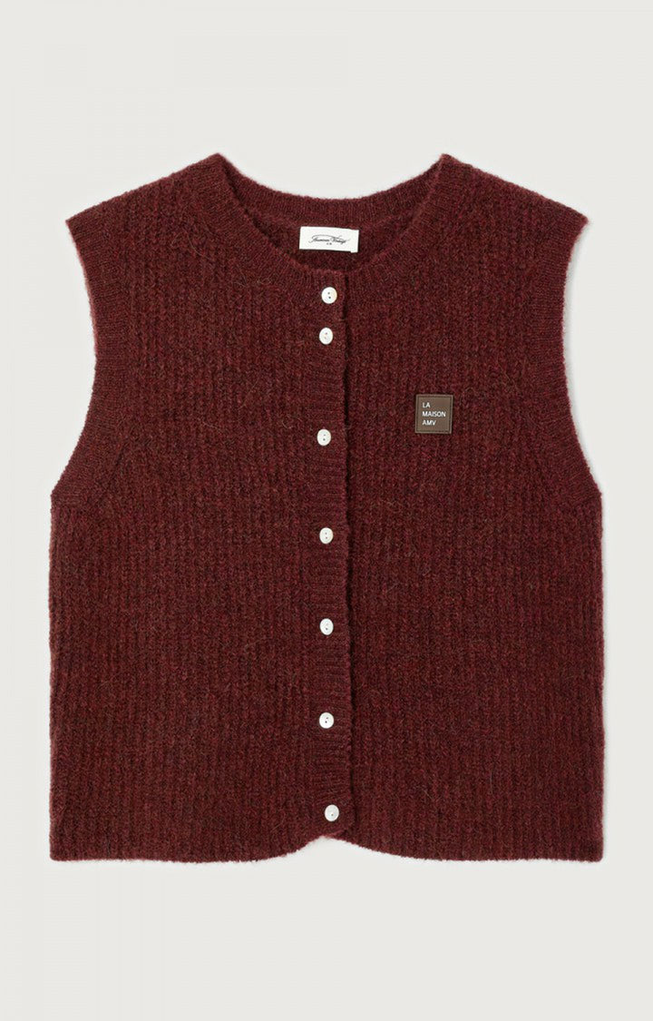 American Vintage - Melange Acerola East Sleeveless Cardigan - Melange Acerola