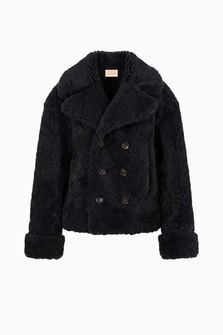 Ulla Johnson - Nisha Reversible Shearling Coat Noir