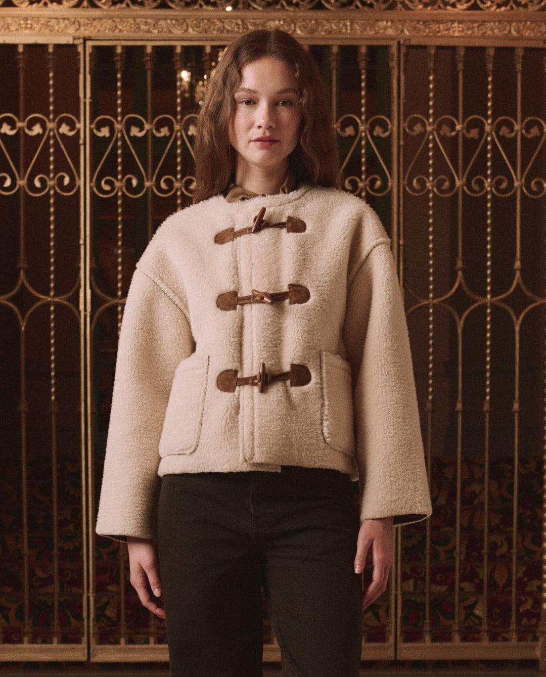 THE GREAT. - Cream Woodside Toggle Coat