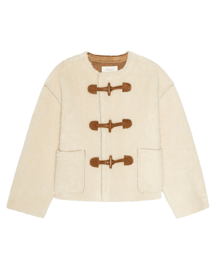 THE GREAT. - Cream Woodside Toggle Coat