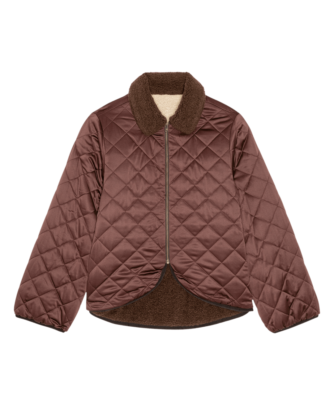 THE GREAT. - Reversible Western Yoke Pasture Jacket Brown w/ Cream
