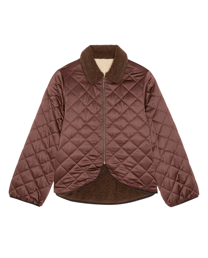 THE GREAT. - Reversible Western Yoke Pasture Jacket Brown w/ Cream