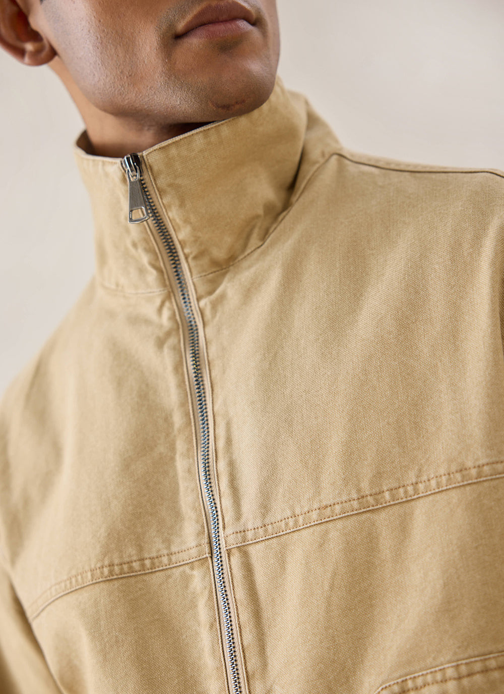 Percival Jackson Harrington Jacket funnel neck and zip