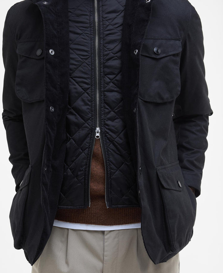 Barbour - Ogston Black Waxed Jacket
