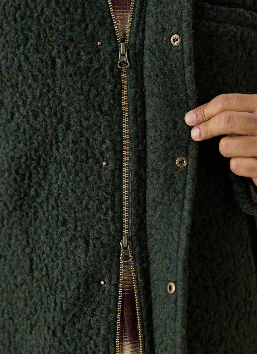 Percival Murrey two-way zip and press-stud placket