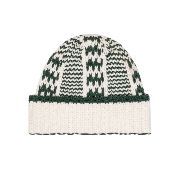 THE GREAT. - Cream/Forest Chalet Beanie