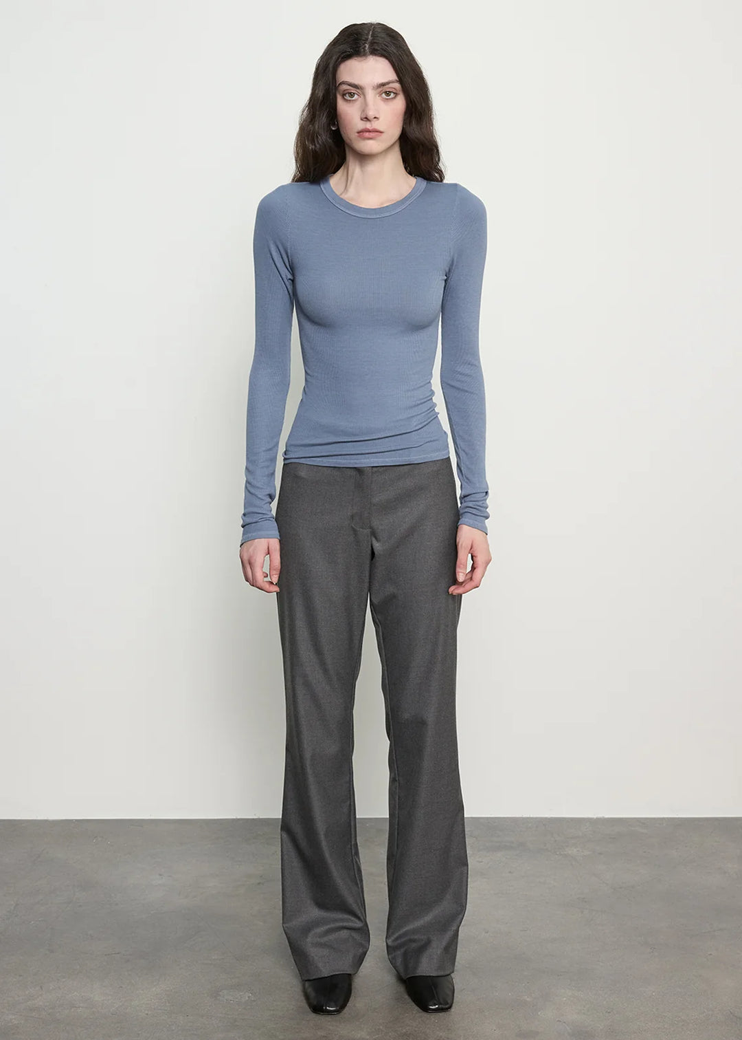 Enza Costa - Suit Minimal Trouser Dark Heather Grey