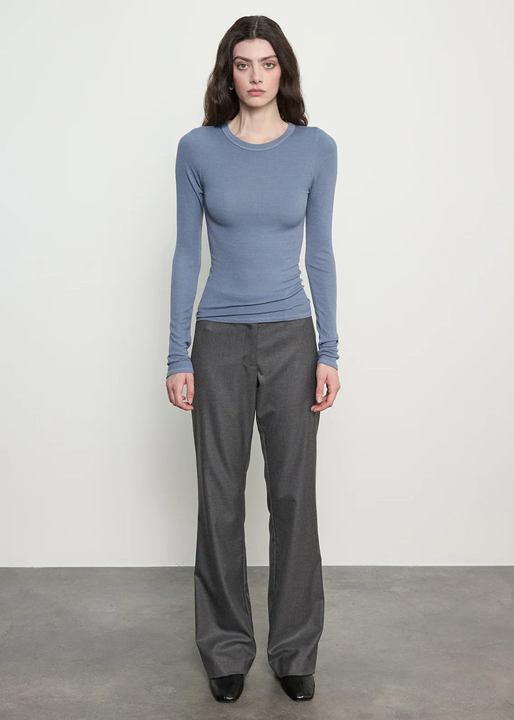 Enza Costa - Suit Minimal Trouser Dark Heather Grey