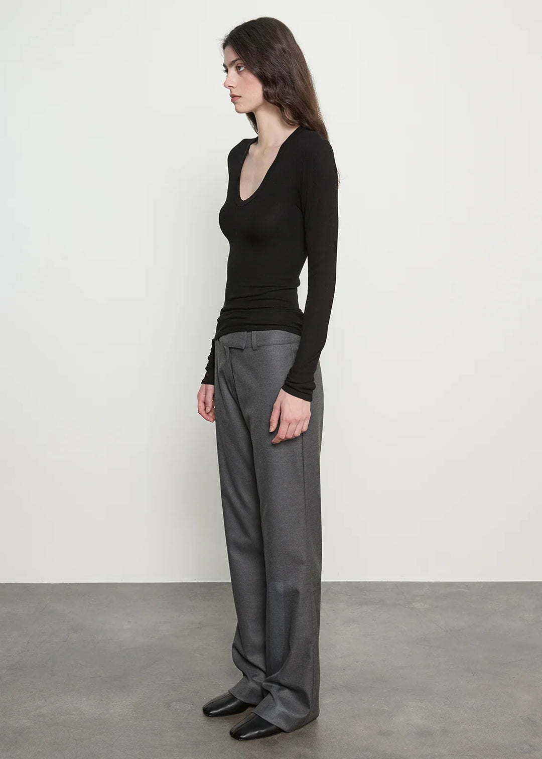 Enza Costa - Suit Minimal Trouser Dark Heather Grey