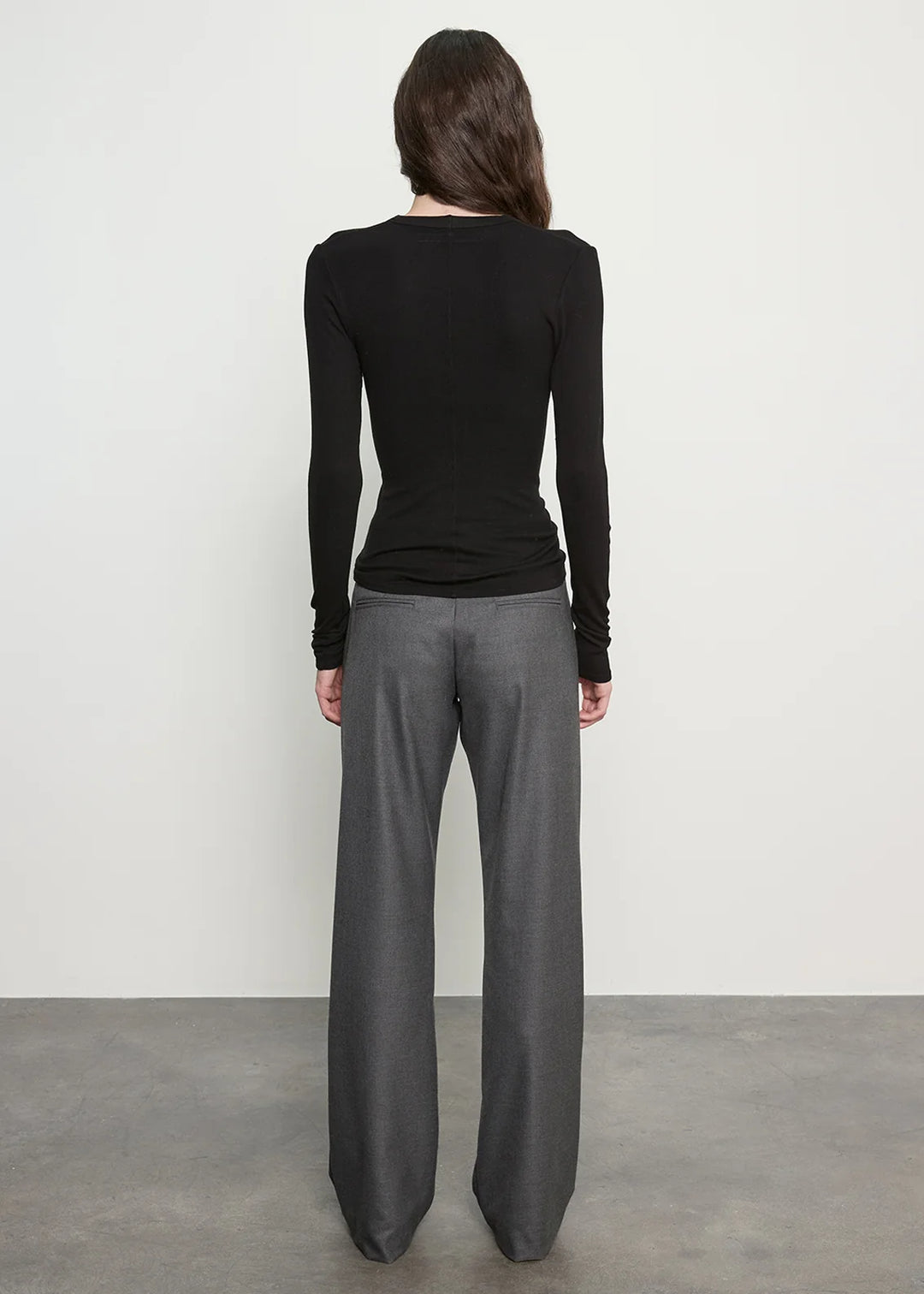 Enza Costa - Suit Minimal Trouser Dark Heather Grey