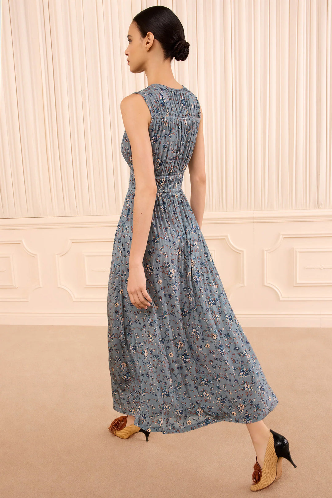 Ulla Johnson - Ursula V-Neck Dress Celeste Floral