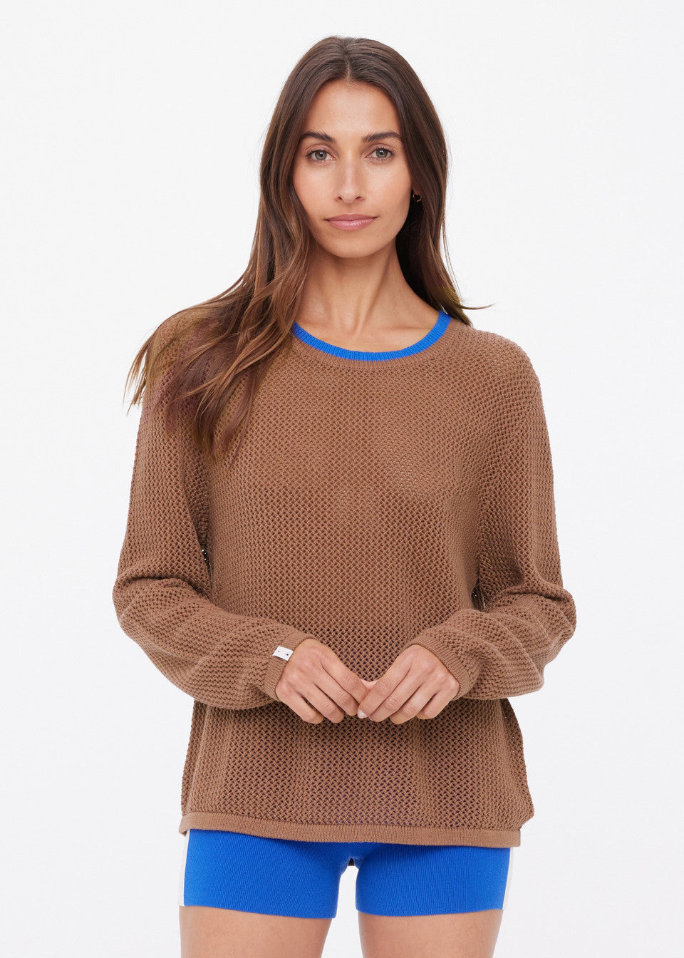 The Upside - Avalon Wayli Knit Crew Walnut