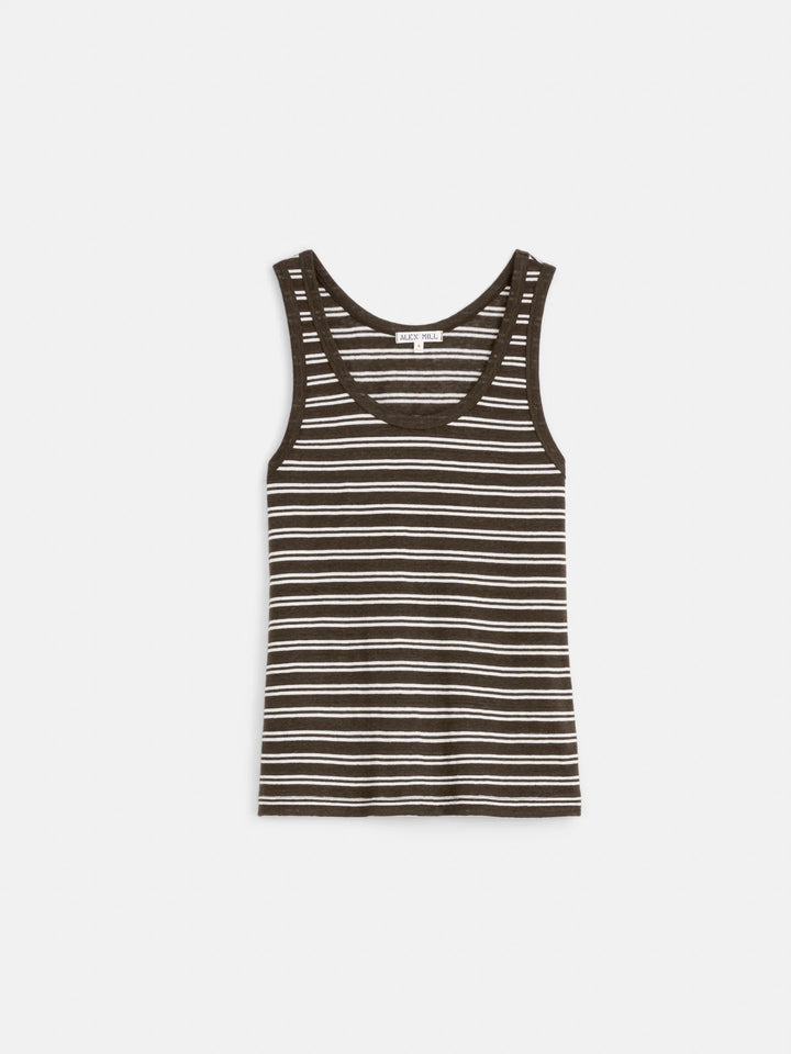 Alex Mill - Garcon Linen Tank Roasted Bean Stripe