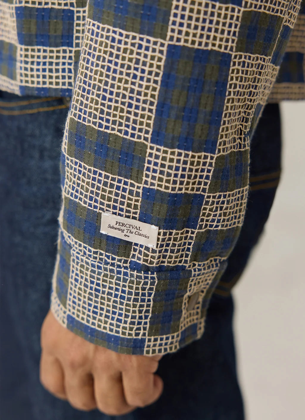 Percival - Wallis Overshirt - Navy Grid Check