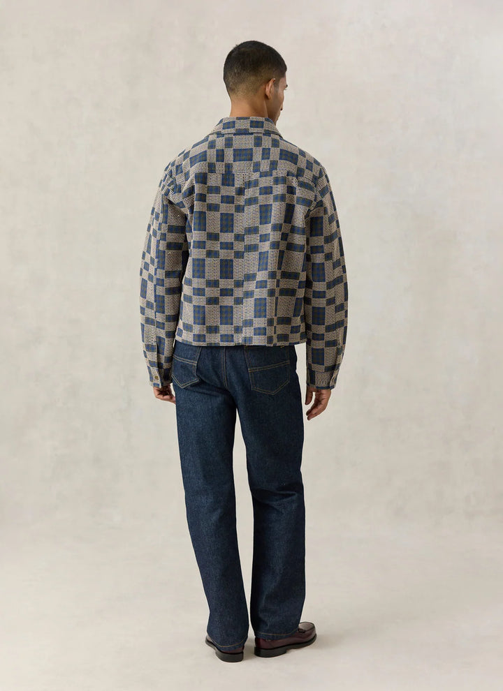 Percival - Wallis Overshirt - Navy Grid Check