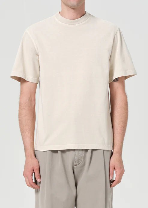 Agolde - Asha Mock Neck Tee in Brown Rice - Kalifornia Jean Bar