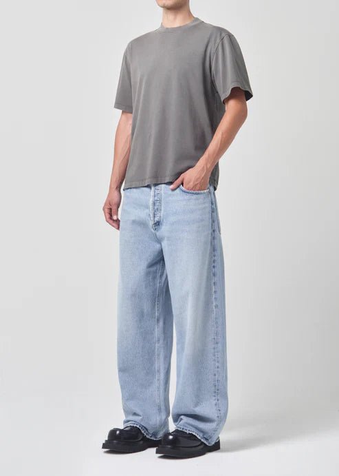 Agolde - Asha Mock Neck Tee in Flint - Kalifornia Jean Bar