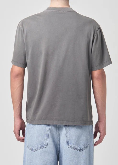 Agolde - Asha Mock Neck Tee in Flint - Kalifornia Jean Bar