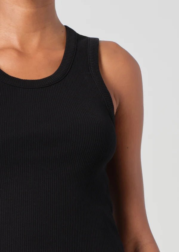 Agolde - Shrunken Poppy Tank in Black - Kalifornia Jean Bar