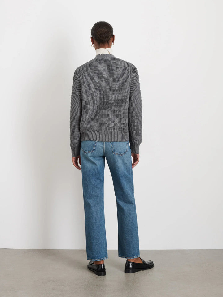 Alex Mill - Heather Grey Nico Cardigan in Heathered Cotton - Kalifornia Jean Bar